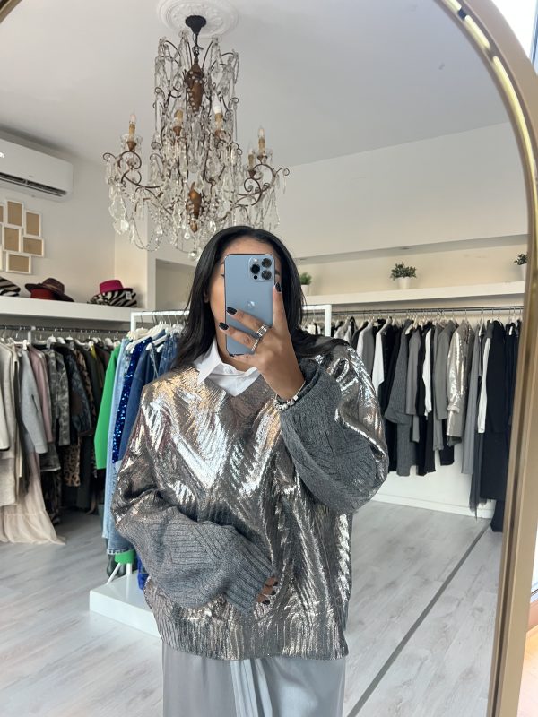 MAXI MAGLIONE METALLIZZATO